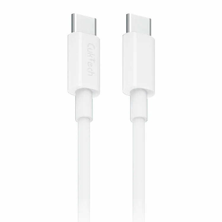 CUKTECH KLC-5499 1m Type-C to Type-C Data Cable Flexible TPE 5A Charging Cable Built-In Emark Chip