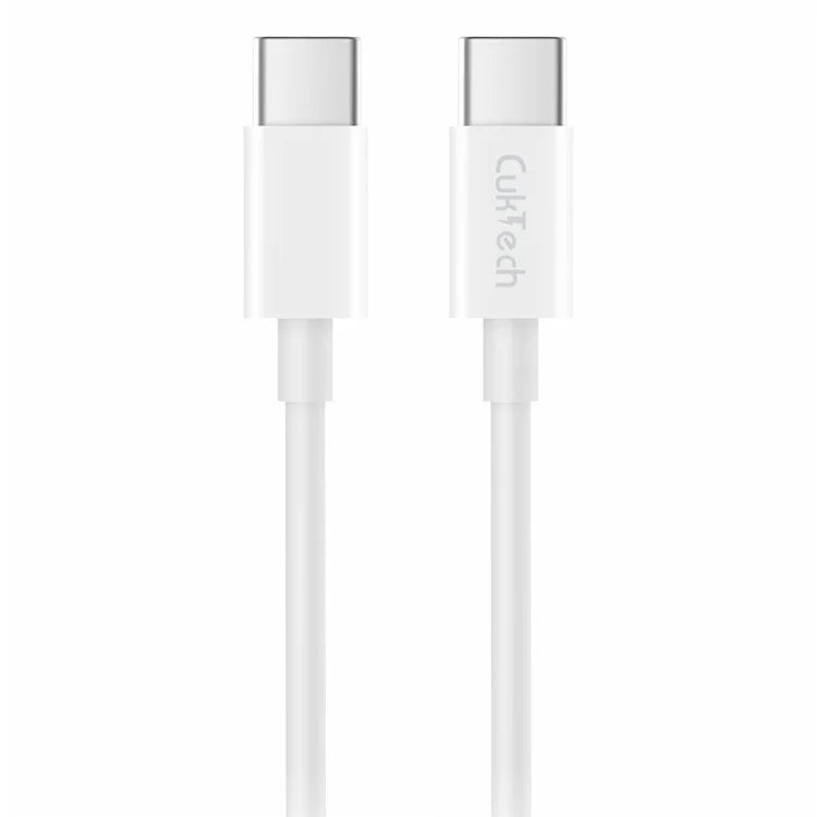CUKTECH KLC-5499 1m Type-C to Type-C Data Cable Flexible TPE 5A Charging Cable Built-In Emark Chip