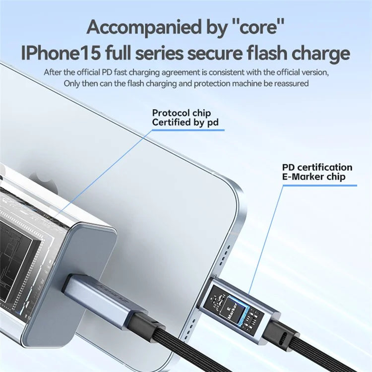 JASOZ D119 1.5m USB4 8K / 60Hz PD 240W 40Gbps Type-C Fast Charging Cable