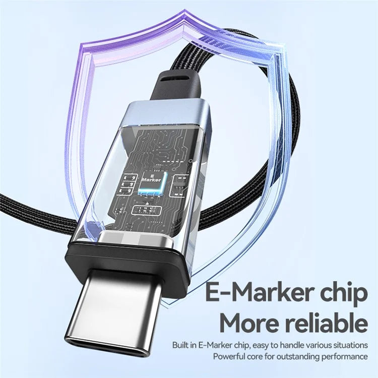 JASOZ D119 1.5m USB4 8K / 60Hz PD 240W 40Gbps Type-C Fast Charging Cable