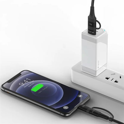 DEVIA EC504 Extreme Speed Series 1.5m Multi 4-in-1 Fast Charging Cable Nylon Braided Cord