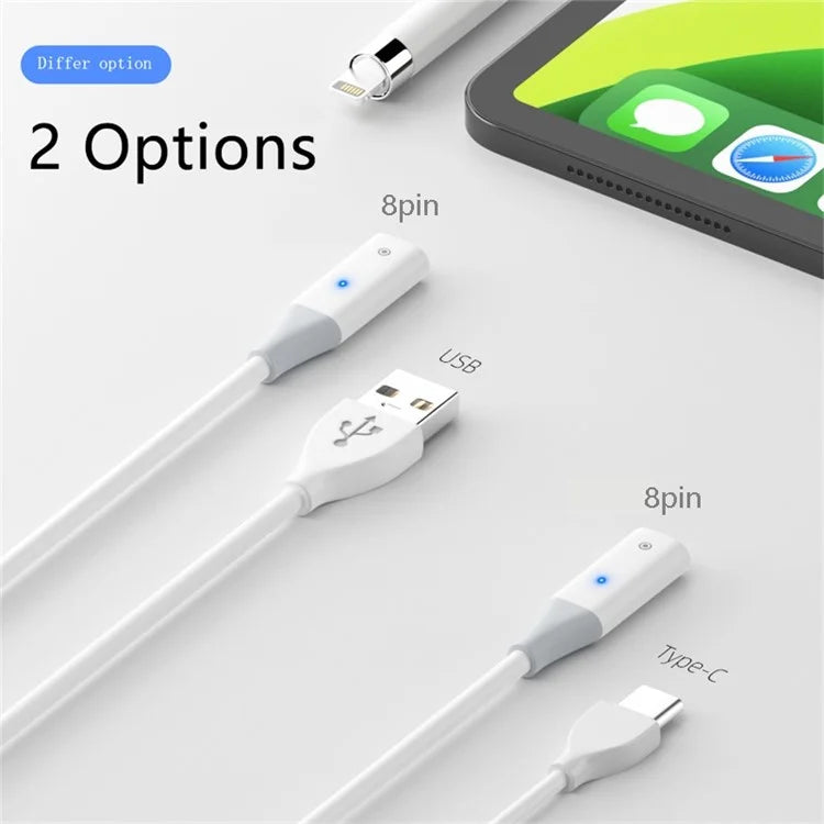 100cm USB-C Adapter Cable for Apple Pencil (1st Generation) USB-C Male to Pencil 1st Gen Charging Cord