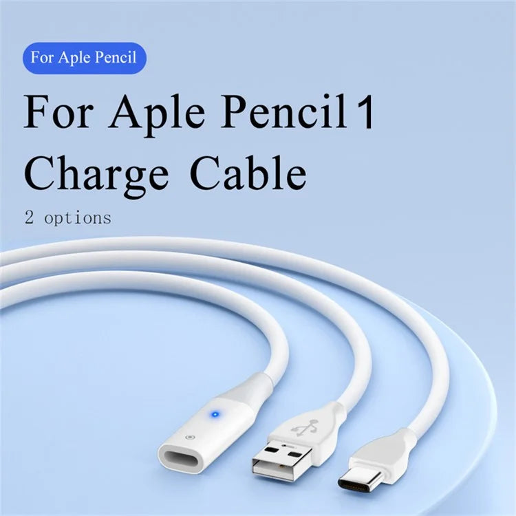 50cm USB-A Adapter Cable for Apple Pencil (1st Generation) USB-A Charger Connector Cord Cable