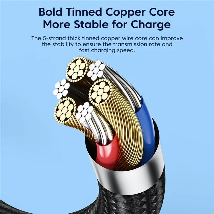 TOOCKI TQ-X25A2 100W USB-A to Type-C Right Angle Charging Data Cable, 2m