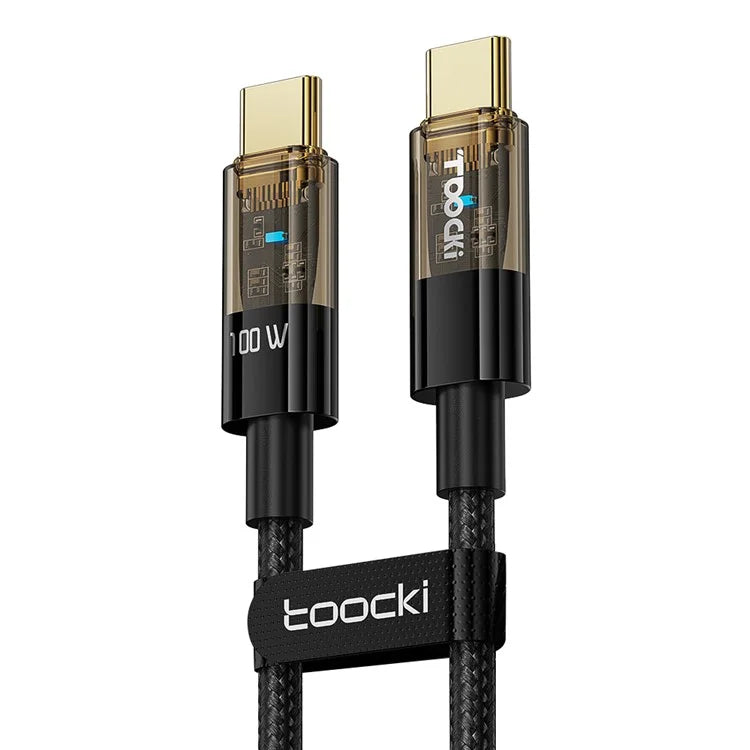 TOOCKI TQ-X06C2 Type-C to Type-C Cable, 2m 100W Charging Data Cable