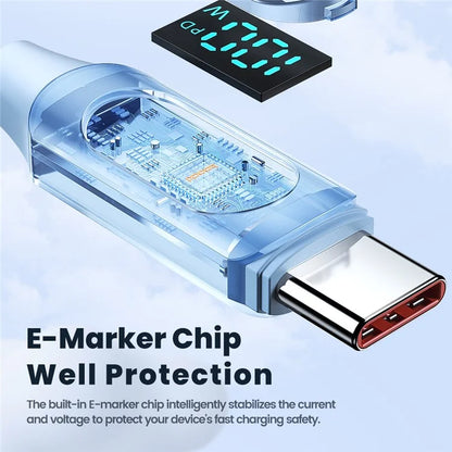 TOOCKI TQ-X55C2 2m Digital Display PD 100W Liquid Silicone Type-C Data Cable
