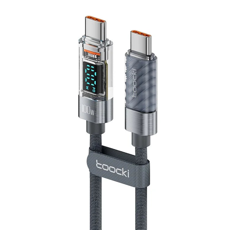 TOOCKI TQ-X36C2 2m PD 100W USB-C Cable Fast Charging 480Mbps Data Cord
