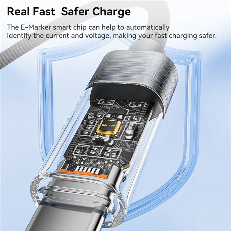 TOOCKI TQ-X36C2 2m PD 100W USB-C Cable Fast Charging 480Mbps Data Cord