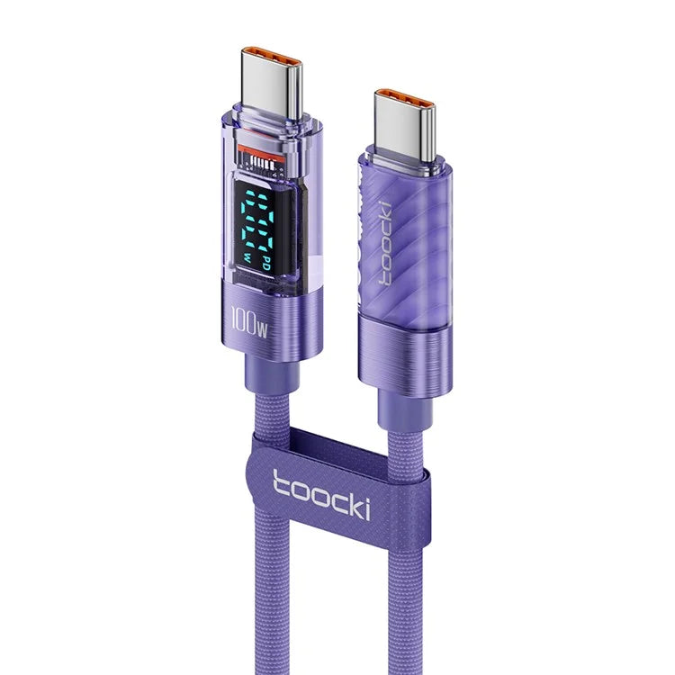TOOCKI TQ-X36C2 2m PD 100W USB-C Cable Fast Charging 480Mbps Data Cord