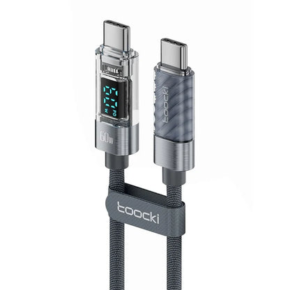 TOOCKI TQ-X36C2 1m E-Marker Chip PD 60W Fast Charging Type-C Cable