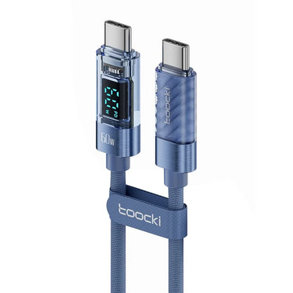 TOOCKI TQ-X36C2 1m E-Marker Chip PD 60W Fast Charging Type-C Cable