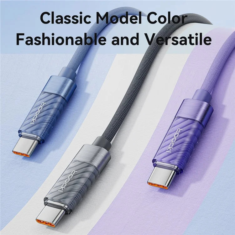 TOOCKI TQ-X36C2 1m E-Marker Chip PD 60W Fast Charging Type-C Cable