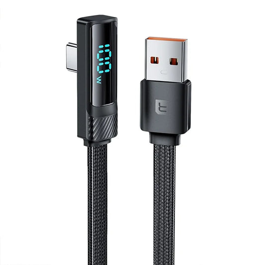 TOOCKI TQ-X50A2 2m Angled Design USB to Type-C 6A Charging Cord Cable