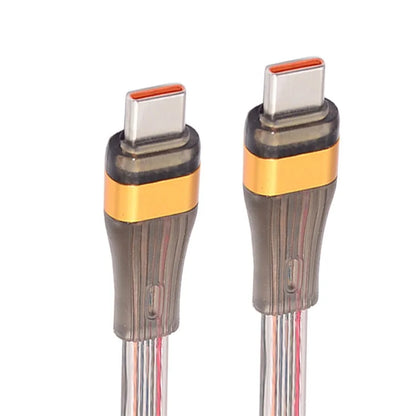 UC-003-FL-2.0M 2m USB2.0 USB-C to USB-C Flat Cable 65W Fast Charge Laptop Tablet Phone Data Cable