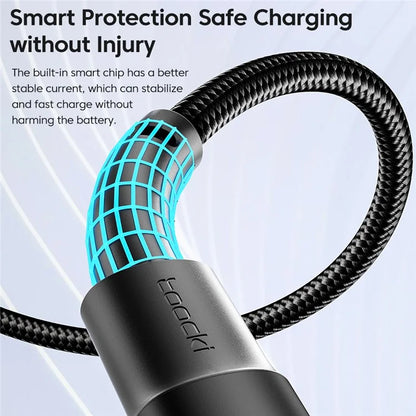 TOOCKI TQ-X16A3 2m 3A Fast Charging USB to Type-C Data Cable Braided Wire