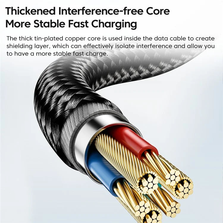 TOOCKI TQ-X16A3 2m 3A Fast Charging USB to Type-C Data Cable Braided Wire