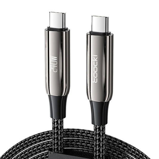 TOOCKI TQ-X80C4 1m 240W Type-C to Type-C Data Cord Braided Phone Fast Charging Cable
