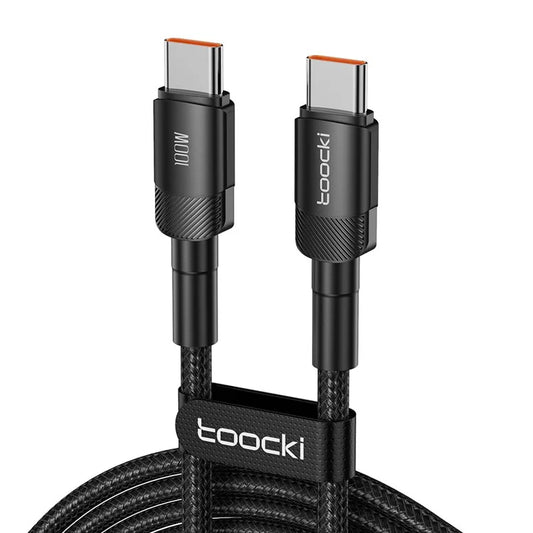 TOOCKI TQ-X12C2 1m Data Cord Type-C to Type-C 100W Output Quick Charging Cable