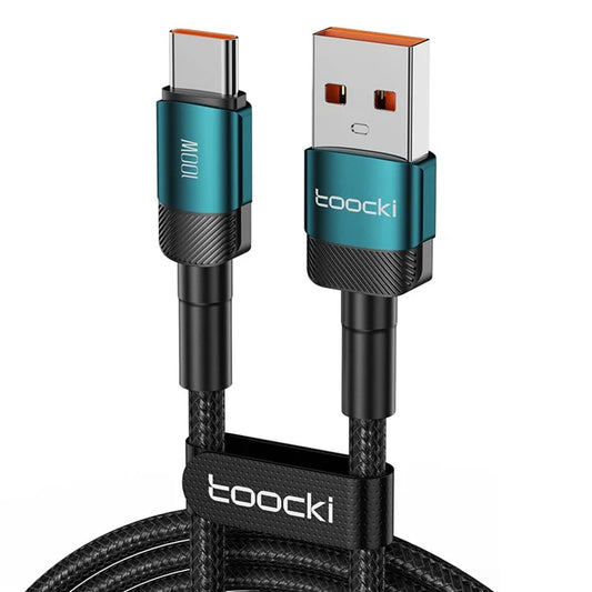 TOOCKI TQ-X12A2 1m 100W Data Cord USB to Type-C Fast Charging Cable