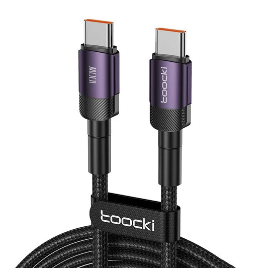 TOOCKI TQ-X12C2 2m Laptop Type-C Charging Cable Data Cord 100W 480Mbps Data Cord