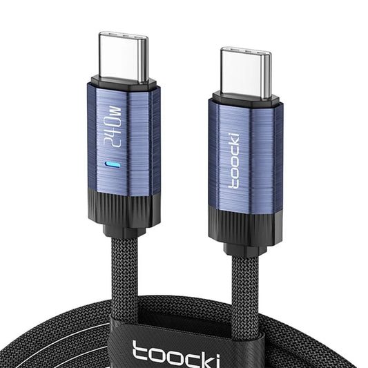 TOOCKI TQ-X24C4 2m Type-C to Type-C Data Cord PD 240W Braided Fast Charging Cable
