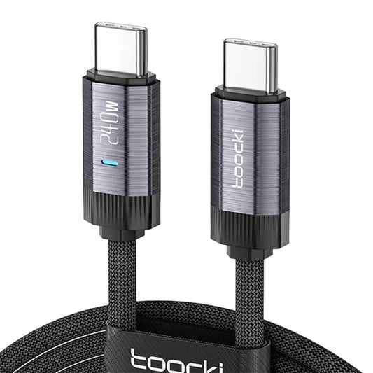 TOOCKI TQ-X24C4 1m Type-C to Type-C Braided Cord PD3.1 240W Phone Fast Charging Cable