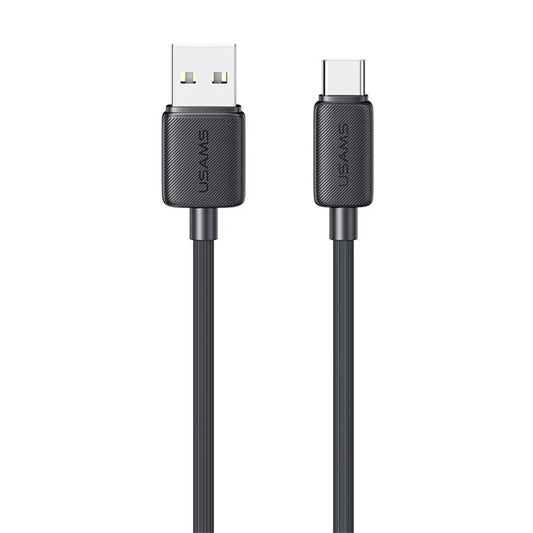 USAMS US-SJ698 KY Series 3m USB to Type-C 3A Phone Charging Cable Striped Data Cord