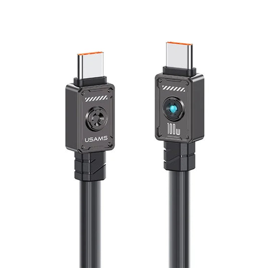 USAMS US-SJ684 1.2m Type-C Charging Cable USB-C Data Cord Supports 100W Power 480Mbps Data Transfer