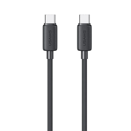 USAMS US-SJ691 1m PD 60W Charger Cord Type-C to Type-C Data Cable 480Mbps Charging Cable