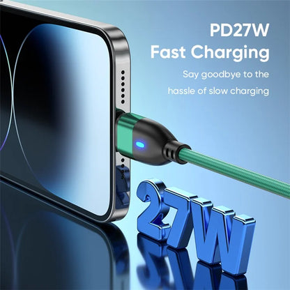 ENKAY 1.8m Type-C to iP / Type-C / Micro Magnetic Charging Cable LED Indicator Data Cable with Adapters