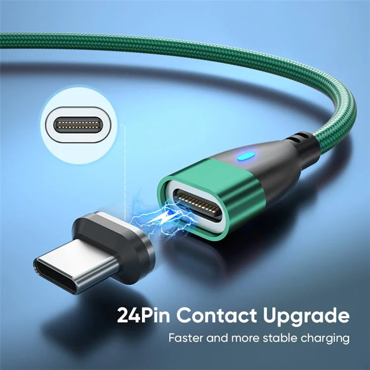 ENKAY 1.8m Type-C to iP / Type-C / Micro Magnetic Charging Cable LED Indicator Data Cable with Adapters