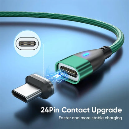 ENKAY 1.8m Type-C to iP / Type-C / Micro Magnetic Charging Cable LED Indicator Data Cable with Adapters