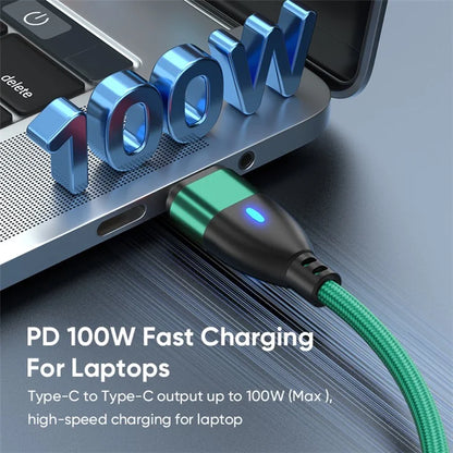 ENKAY 1.8m Type-C to iP / Type-C / Micro Magnetic Charging Cable LED Indicator Data Cable with Adapters