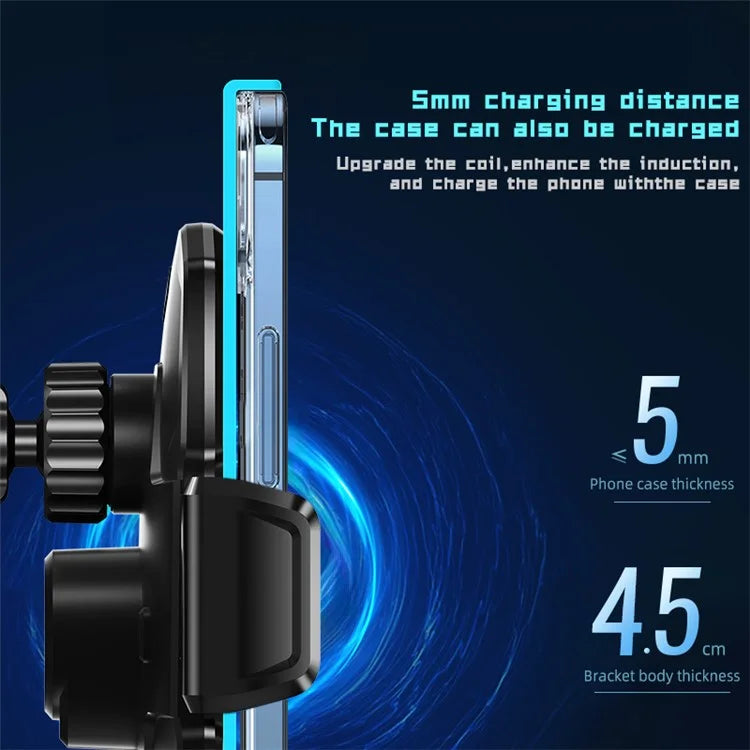 SD10 Air Vent Car Mount Smart Sensor Wireless Charging Car Phone Holder Charger