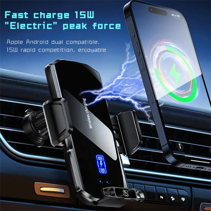 SD11 15W Fast Charging Car Wireless Charger Mount Air Vent Car Phone Holder