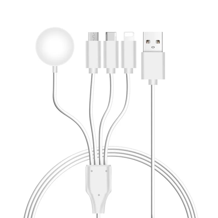 122cm USB to Type-C / 8-pin / Micro / Square Watch Wireless Charger Splitter Cable for Apple Watch / Phone, with Decoding Chip