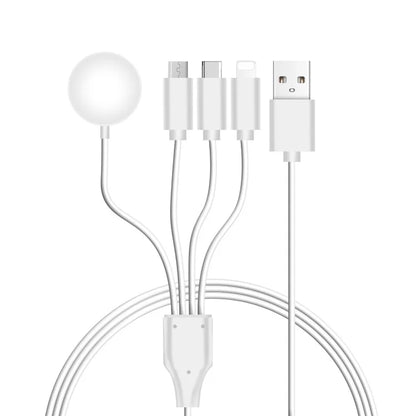 122cm USB to Type-C / 8-pin / Micro / Square Watch Wireless Charger Splitter Cable for Apple Watch / Phone, with Decoding Chip