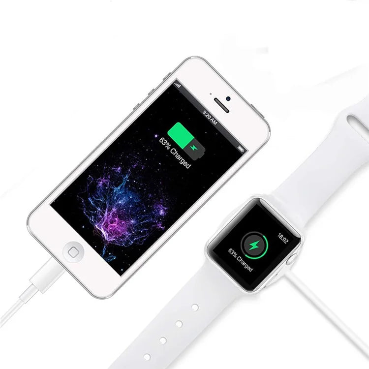122cm USB to Type-C / 8-pin / Micro / Square Watch Wireless Charger Splitter Cable for Apple Watch / Phone, with Decoding Chip