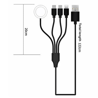 122cm for Apple Watch / Phone Type-C Plug 4-in-1 Charging Cable Watch Wireless Charging Dock, with Decoding Chip