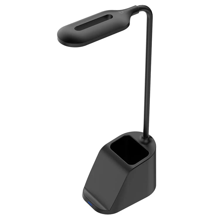 HT-507 3-in-1 Eye Protection LED Desk Lamp 15W Phone Wireless Charger Pen Holder