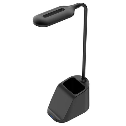 HT-507 3-in-1 Eye Protection LED Desk Lamp 15W Phone Wireless Charger Pen Holder
