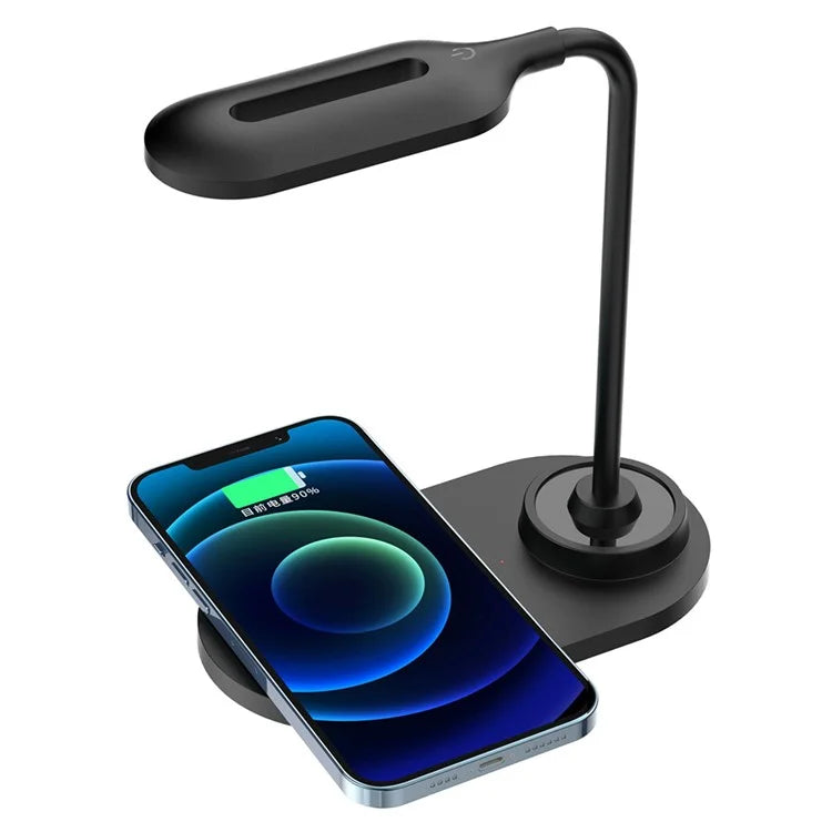 HT-510 2-in-1 Eye Protection LED Desk Lamp 15W Phone Wireless Charger