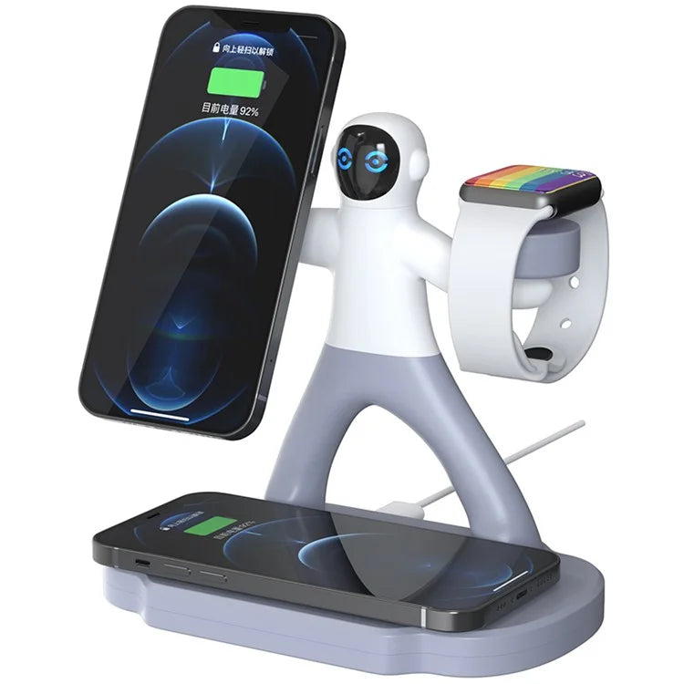 TH03 For Apple Watch / AirPods / Cellphone 3-in-1 Desktop Charging Stand 15W Magnetic Wireless Charger