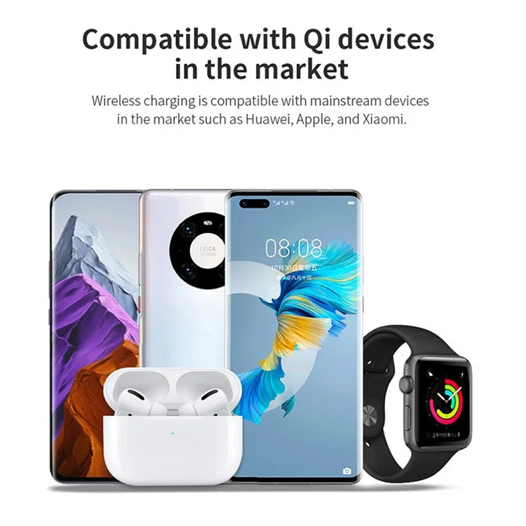 TH03 For Apple Watch / AirPods / Cellphone 3-in-1 Desktop Charging Stand 15W Magnetic Wireless Charger