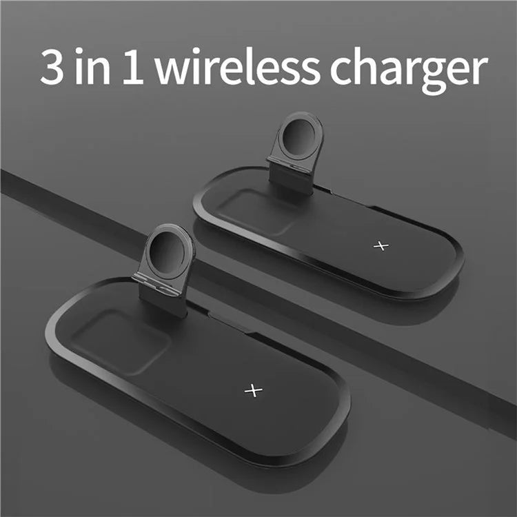 Wireless Charger for iPhone / AirPods / Apple Watch, Charging Station Stand 3-In-1 Charging Pad