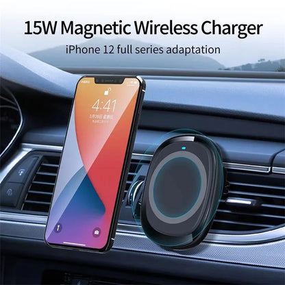 Compatible with MagSafe Magnetic Wireless Charger Car Mount Phone Bracket Holder for iPhone 12 13