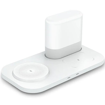 Phone Charging Station Earphone Wireless Charger Nightstand Lamp Home Decoration Birthday Gift