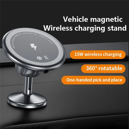 CF23 15W Car Mount Magnetic Wireless Charger 360 Degree Rotatable Fast Charging Stand