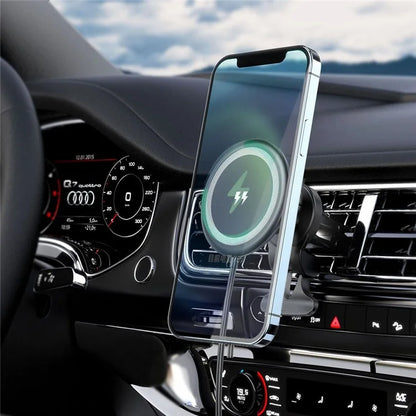 CF23 15W Car Mount Magnetic Wireless Charger 360 Degree Rotatable Fast Charging Stand