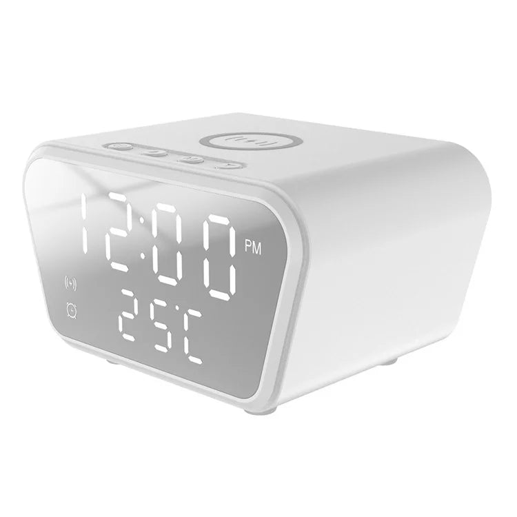 HT-301 Alarm Clock Wireless Charger 15W Fast Charging Station for Bedroom Bedside